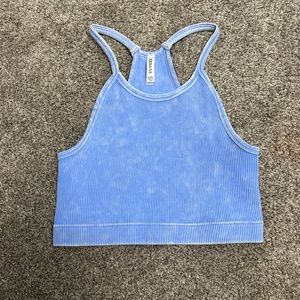 Cropped racer back tank